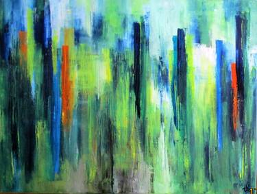 Original Abstract Expressionism Garden Paintings by Ingrid Knaus