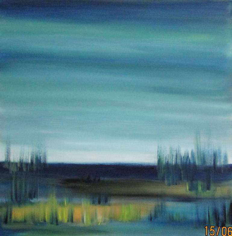Original Abstract Expressionism Landscape Painting by Ingrid Knaus