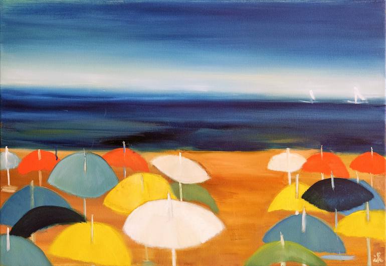 Original Beach Painting by Ingrid Knaus
