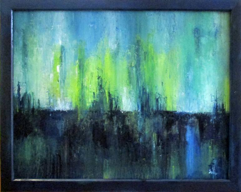 Original Abstract Expressionism Landscape Painting by Ingrid Knaus