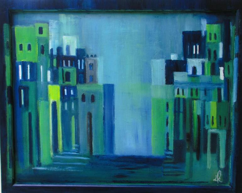 Original Documentary Architecture Painting by Ingrid Knaus