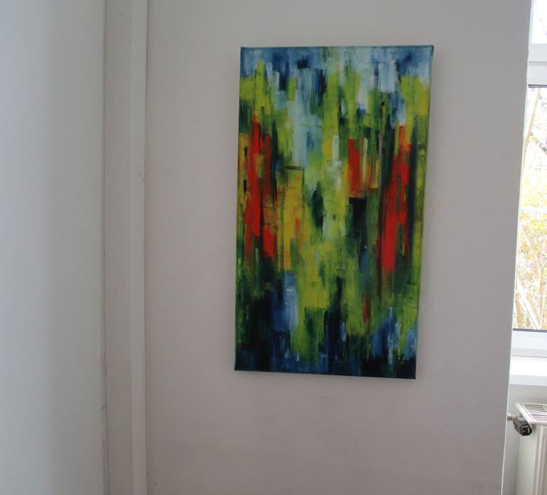Original Abstract Expressionism Architecture Painting by Ingrid Knaus
