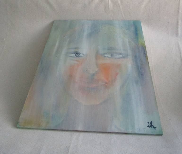 Original Abstract Expressionism Portrait Painting by Ingrid Knaus