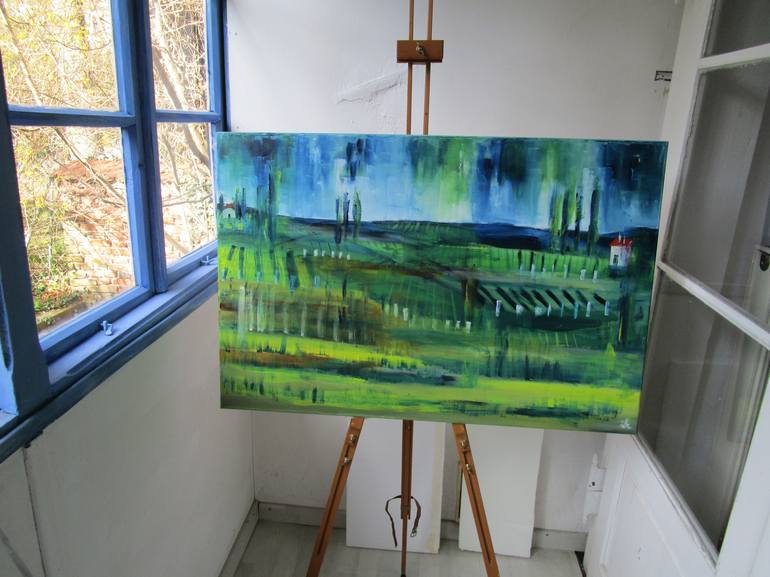 Original Südsteiermark Landscape Painting by Ingrid Knaus