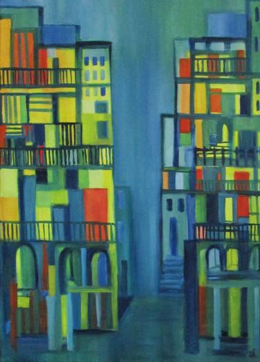 Original Abstract Expressionism Architecture Paintings by Ingrid Knaus