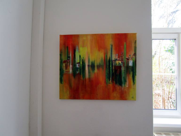 Original Abstract Expressionism Landscape Painting by Ingrid Knaus