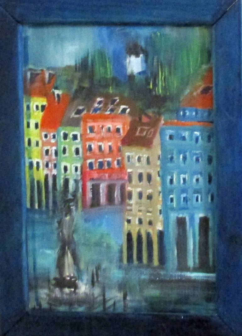 Original Expressionism Architecture Painting by Ingrid Knaus