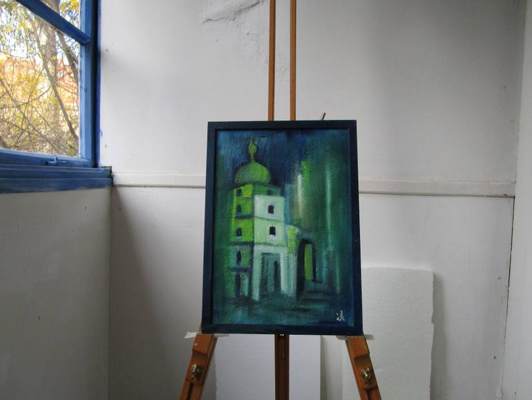 Original Documentary Architecture Painting by Ingrid Knaus