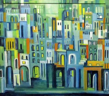 Original Expressionism Architecture Paintings by Ingrid Knaus