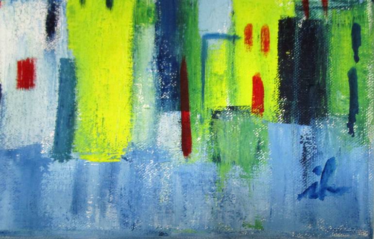 Original Abstract Expressionism Architecture Painting by Ingrid Knaus