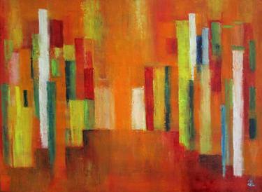 Original Expressionism Architecture Paintings by Ingrid Knaus