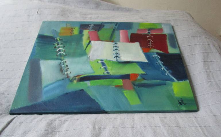 Original Cubism Still Life Painting by Ingrid Knaus