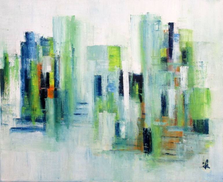 Original Abstract Expressionism Abstract Painting by Ingrid Knaus