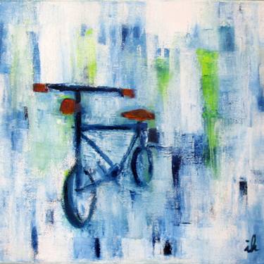 Original Documentary Bicycle Paintings by Ingrid Knaus