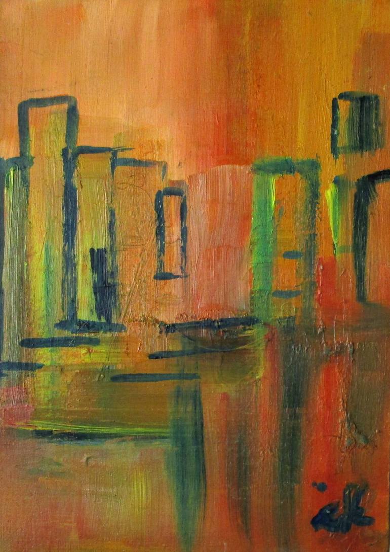 Original Architecture Painting by Ingrid Knaus