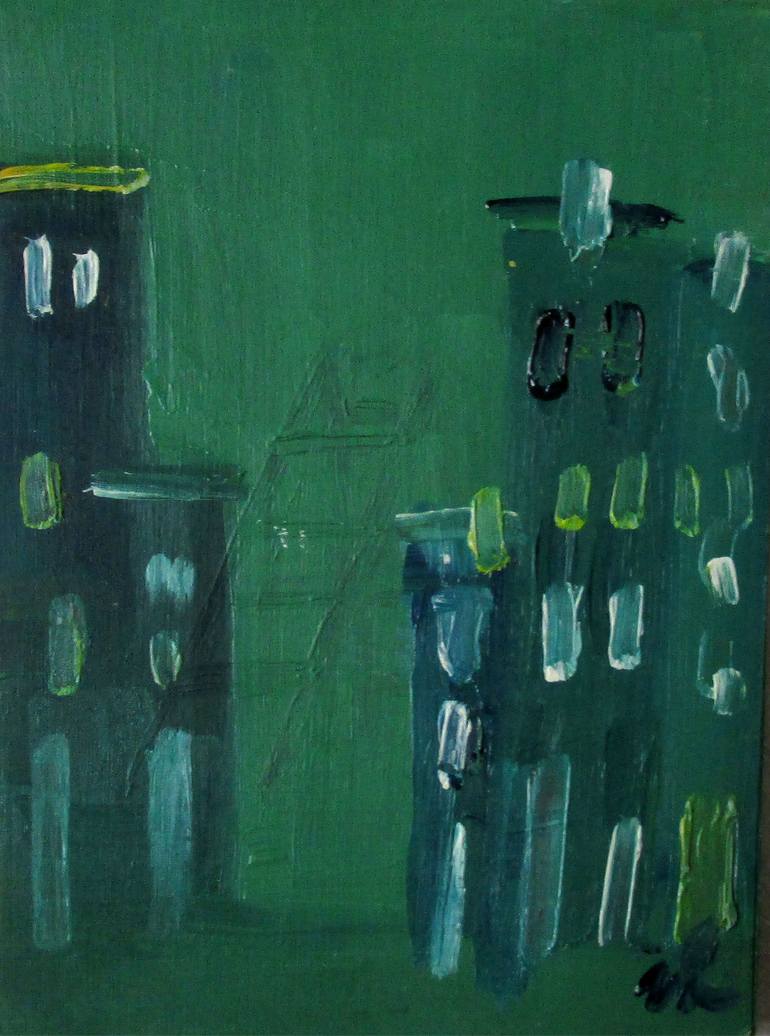 Original Expressionism Architecture Painting by Ingrid Knaus