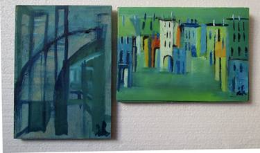 Original Expressionism Architecture Paintings by Ingrid Knaus