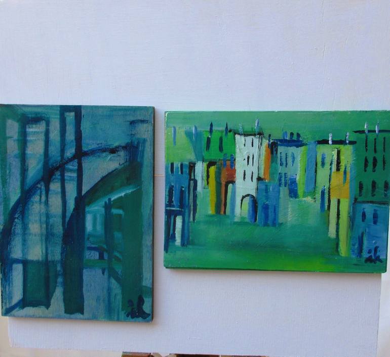 Original Expressionism Architecture Painting by Ingrid Knaus