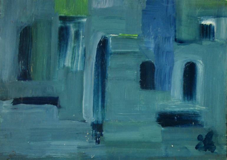 Original Expressionism Architecture Painting by Ingrid Knaus