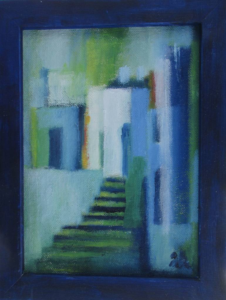 Original Expressionism Architecture Painting by Ingrid Knaus