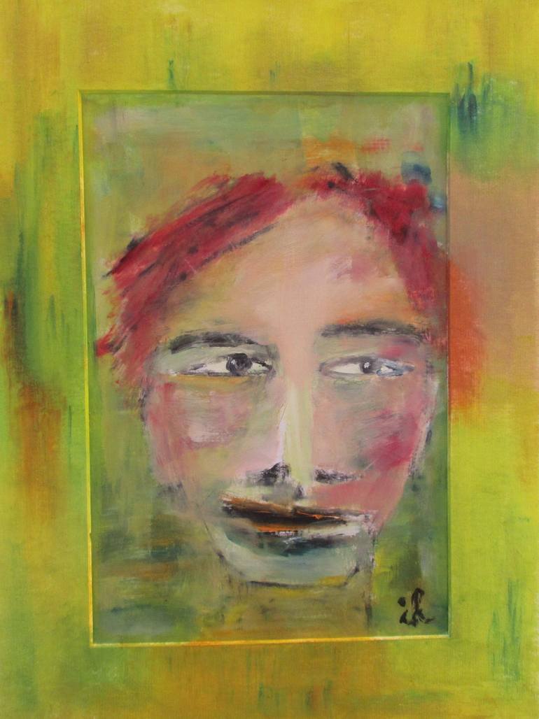 Original Expressionism Portrait Painting by Ingrid Knaus