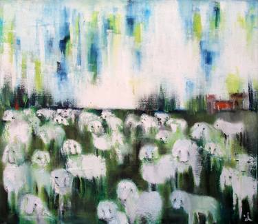 Flock of sheep, 1 thumb