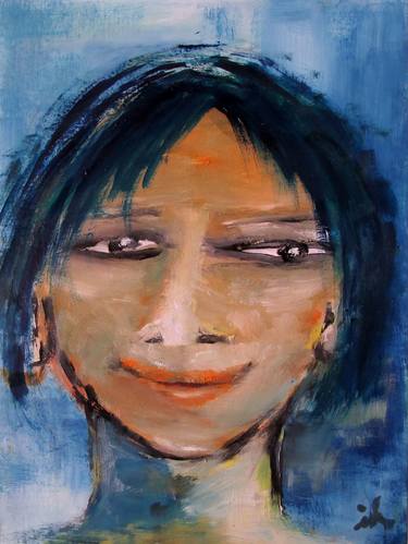Original Expressionism Portrait Paintings by Ingrid Knaus