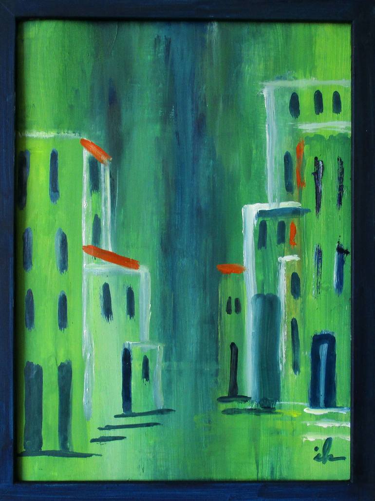 Original Expressionism Architecture Painting by Ingrid Knaus