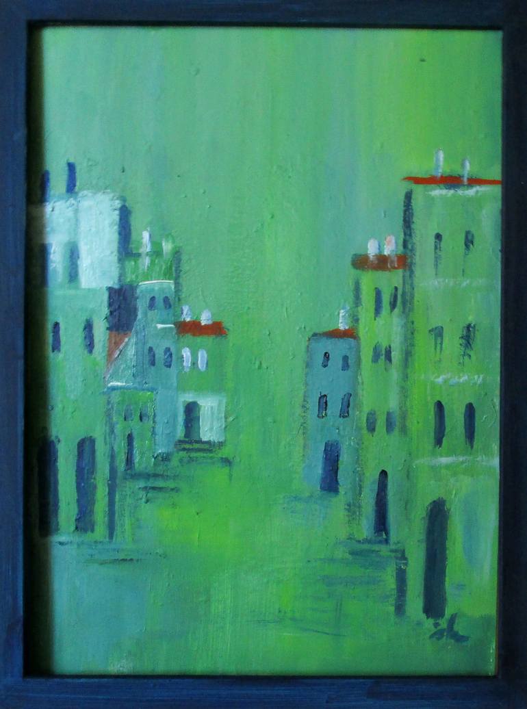 Original Expressionism Architecture Painting by Ingrid Knaus