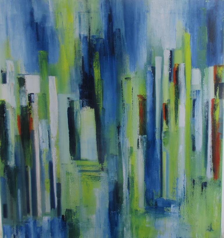 Original Abstract Expressionism Abstract Painting by Ingrid Knaus