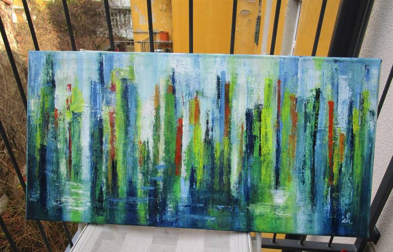 Original Abstract Expressionism Abstract Painting by Ingrid Knaus