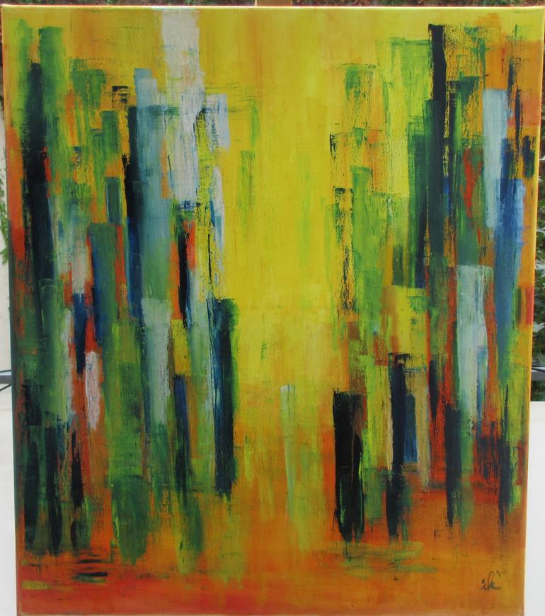 Original Documentary Architecture Painting by Ingrid Knaus