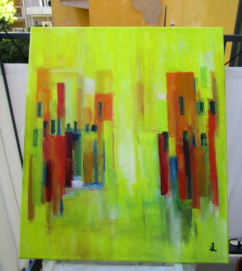 Original Expressionism Architecture Painting by Ingrid Knaus