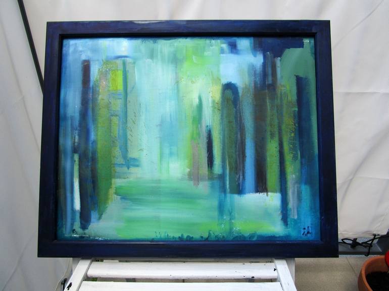 Original Abstract Expressionism Architecture Painting by Ingrid Knaus