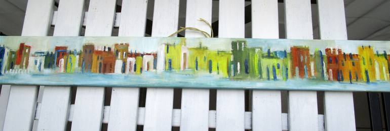 Original Documentary Architecture Painting by Ingrid Knaus