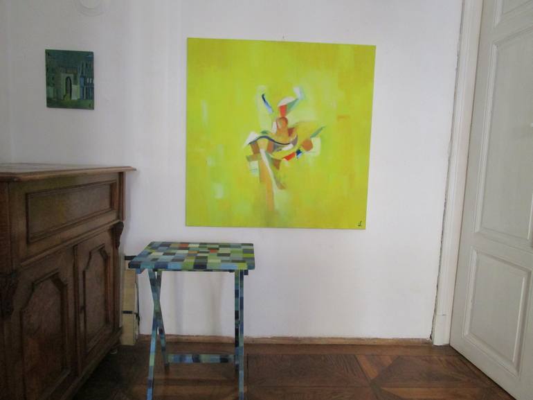 Original Abstract Expressionism Architecture Painting by Ingrid Knaus