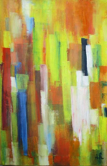 Original Abstract Expressionism Architecture Paintings by Ingrid Knaus