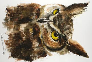 Original Illustration Animal Painting by Izabela Polakowska
