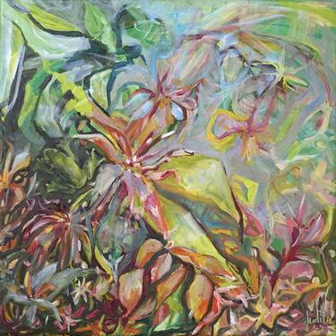 Original Abstract Expressionism Floral Paintings by Judith Riemer