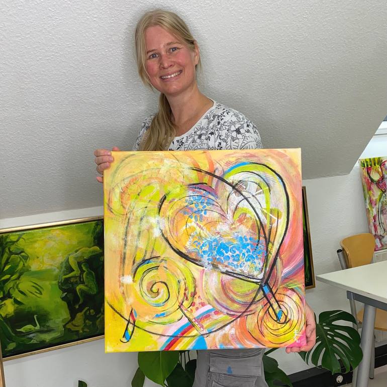 Original Abstract Painting by Judith Christine Riemer
