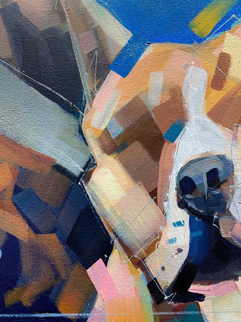 Original Abstract Animal Painting by Russell Miyaki