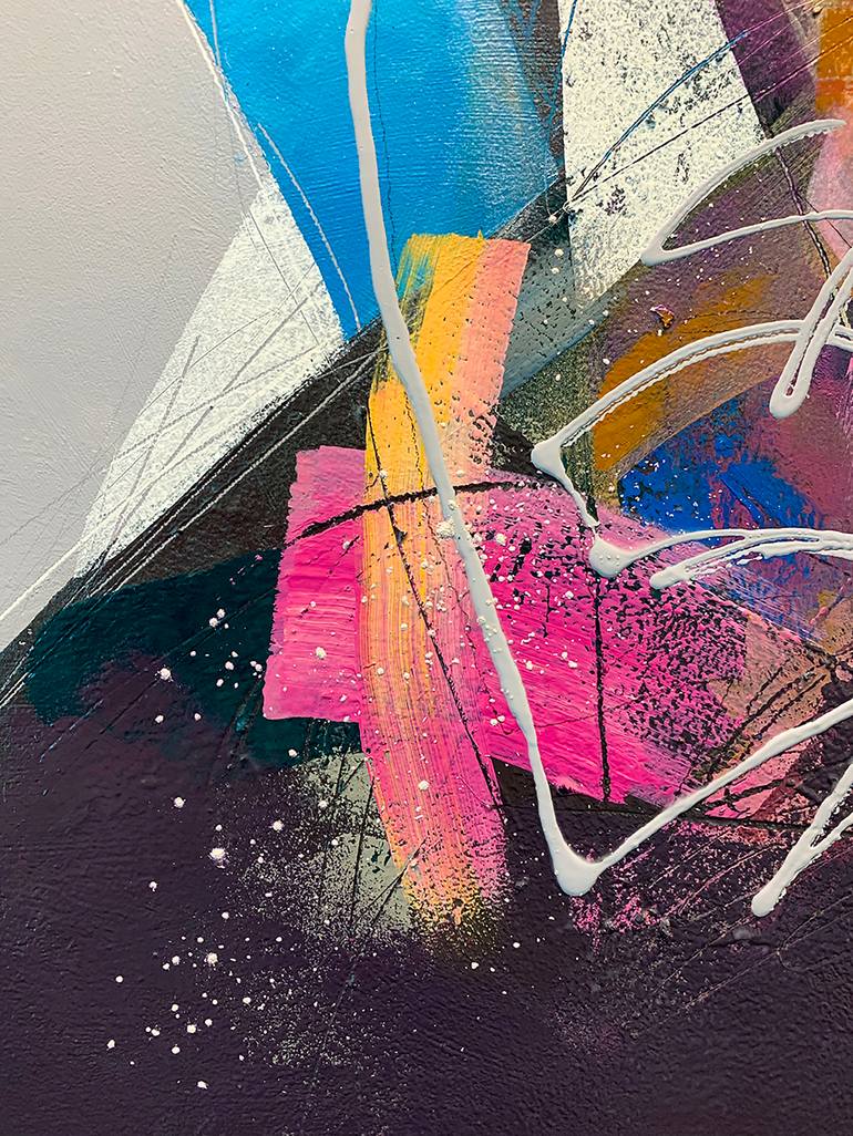 Original Abstract Expressionism Abstract Painting by Russell Miyaki