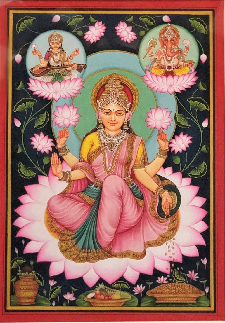 Maa Lakshmi Painting by nidhi gupta | Saatchi Art