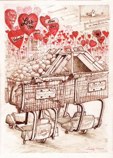 Print of Love Drawings by Sudeep Kumar