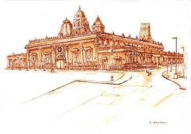 Print of Expressionism Architecture Drawings by Sudeep Kumar