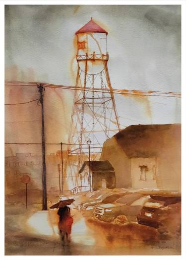 Print of Contemporary Cities Paintings by Sudeep Kumar
