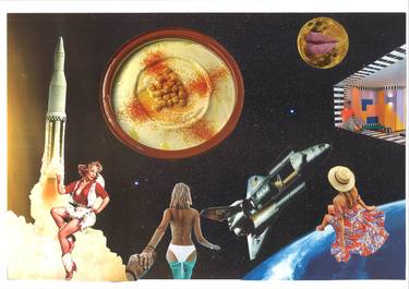 Original Dada World Culture Collage by Nader Mansour