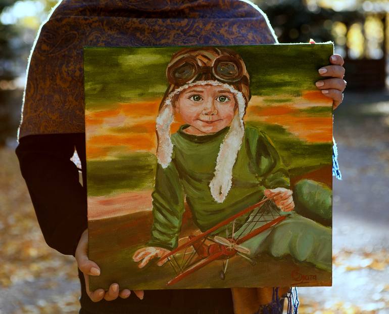 Original Children Painting by Elena Zlatomrezova