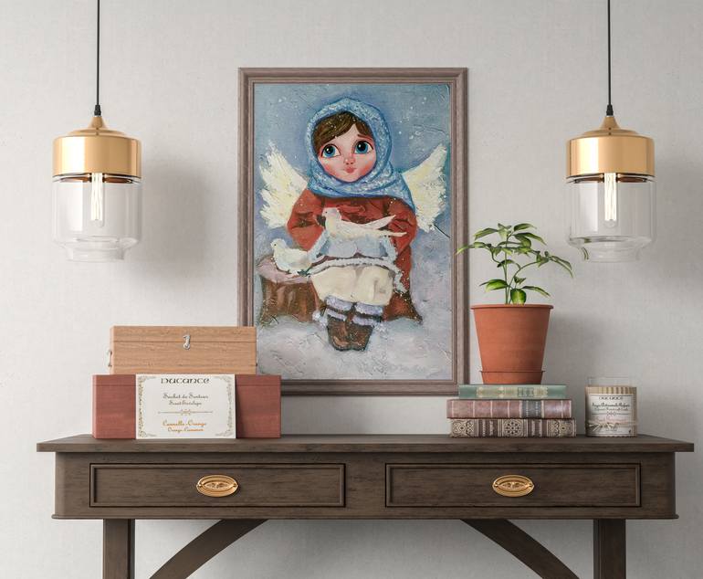 Original Figurative Children Painting by Elena Zlatomrezova