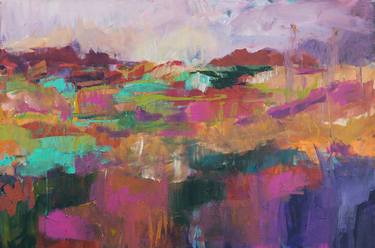 Original Abstract Garden Paintings by Alena Reit